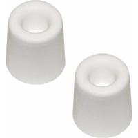 Deurbuffer - 2x - deurstopper - wit - rubber - 40 x 30 mm - schroefbevestiging