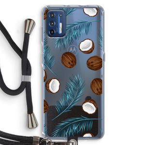 Kokosnoot roze: Motorola Moto G9 Plus Transparant Hoesje met koord