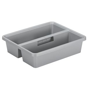 Sunware organiser - kunststof - 44 x 35 cm - grijs - 2 vakken
