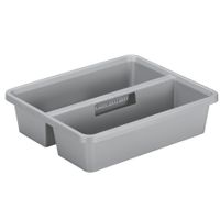 Sunware organiser - kunststof - 44 x 35 cm - grijs - 2 vakken
