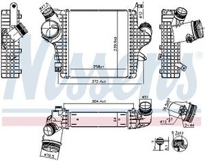 Intercooler, inlaatluchtkoeler 961304