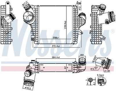 Intercooler, inlaatluchtkoeler 961304