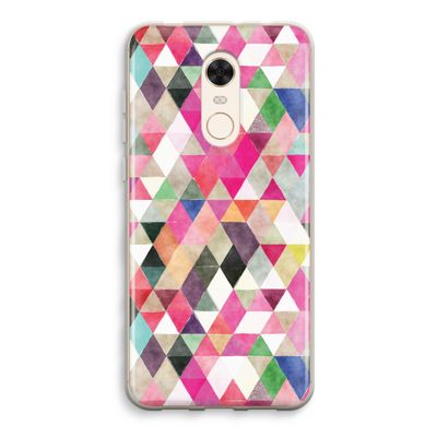 Gekleurde driehoekjes: Xiaomi Redmi 5 Transparant Hoesje