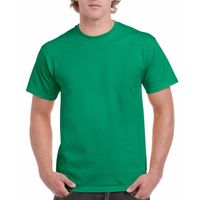 Set van 2x stuks groene katoenen shirts voor heren, maat: 2XL (44/56)