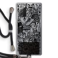 Vexx Black Mixtape: Samsung Galaxy Note 20 / Note 20 5G Transparant Hoesje met koord