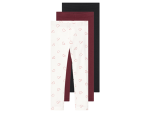 lupilu 3 kinder leggings (roze/wit/zwart, 122/128)