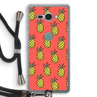 Ananas: Sony Xperia XZ2 Compact Transparant Hoesje met koord