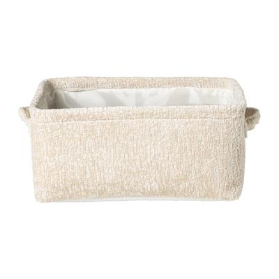 Mand chenille - wit - 30x20x14 cm Mand chenille - wit - 30x20x14 cm