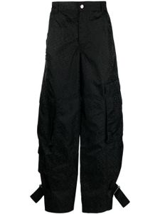 GCDS pantalon Monogram Ultracargo à coupe ample - Noir