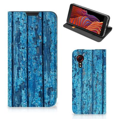 Samsung Galaxy Xcover 5 Book | Wallet Case | Wood Blue