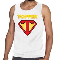 Super Topper logo tanktop / mouwloos shirt wit heren - thumbnail