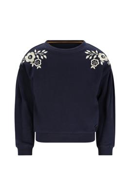 Like Flo winter sweater meisjes - navy blauw - Danee - print