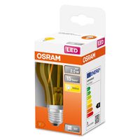 OSRAM 4058075433922 LED-lamp Energielabel F (A - G) E27 Peer 2.5 W = 23 W Geel (Ø x l) 60 mm x 105 mm 1 stuk(s) - thumbnail