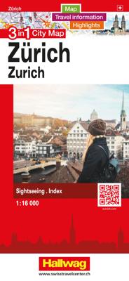 Stadsplattegrond Zurich 3 in 1 CityMap | Hallwag