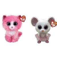 Ty - Knuffel - Beanie Boo's - Reagan Cat & Nina Mouse - thumbnail