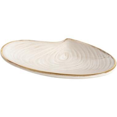 Decoschaal Schelp - off-white - keramiek - 3x9,5 x16 cm - Leen Bakker