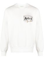 Aries sweat en coton à logo imprimé - Blanc - thumbnail