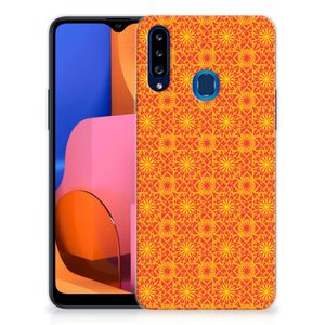 Samsung Galaxy A20s TPU bumper Batik Oranje