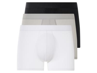 LIVERGY 3 heren boxers (Zwart/Lichtgrijs/Wit, S)