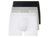 LIVERGY 3 heren boxers (Zwart/Lichtgrijs/Wit, M)