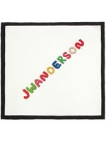 JW Anderson foulard en soie à logo imprimé - Blanc - thumbnail