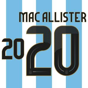 Mac Allister 20 (Officiële Argentinië Bedrukking 2024-2025)