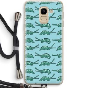 Kroko: Samsung Galaxy J6 (2018) Transparant Hoesje met koord