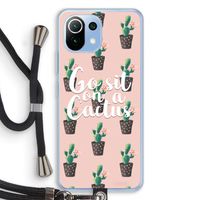 Cactus quote: Xiaomi Mi 11 Lite Transparant Hoesje met koord