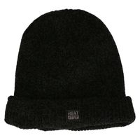 Thermo muts/beanie zwart/donkergrijs voor dames   - - thumbnail