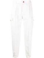 Brunello Cucinelli pantalon fuselé à poches cargo - Blanc - thumbnail