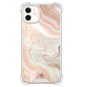 iPhone 11 siliconen shockproof hoesje - Marmer waves