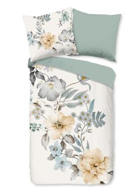 Good Morning Dekbedovertrek "bloemen" - Wit - (135x200 cm) - Katoen