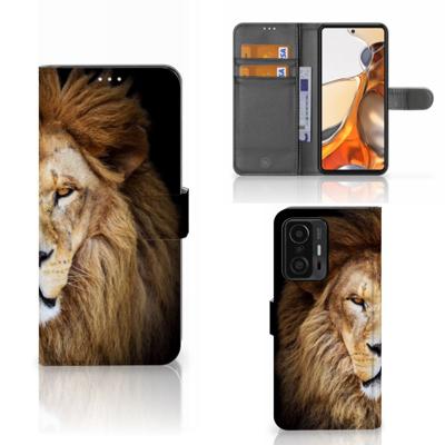 Xiaomi 11T | 11T Pro | Telefoonhoesje | Met pasjeshouder | Leeuw