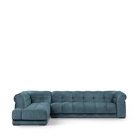 Rivièra Maison Hoekbank 'Cobble Hill' Links, Velvet, kleur Petrol - thumbnail