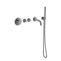 Badset Inbouw Deluxe Sanilux Giles Met Box Thermostaat Gunmetal Sanilux