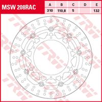 TRW Remschijf, voor de moto, MSW208RAC