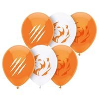 24x stuks oranje leeuw ballonnen 30 cm - thumbnail