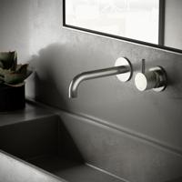Afbouwdeel tbv Inbouw Wastafelkraan Hotbath Cobber X 18 cm Geborsteld Nikkel