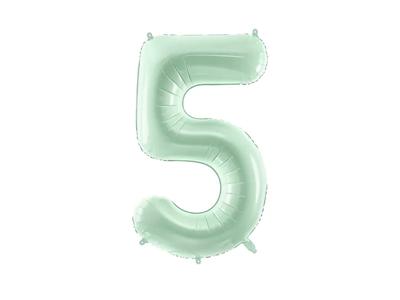 Cijferballon Lichtgroen 5 (72cm)