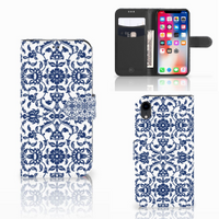 Apple iPhone Xr Hoesje Flower Blue