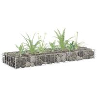 VidaXL Gabion plantenbak verhoogd 90x30x10 cm gegalvaniseerd staal