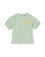 HEMA Newborn T-shirt Badstof Gezichtje Groen (groen)