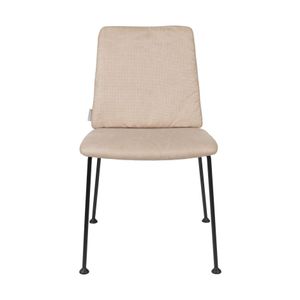 Tweedekansje Zuiver Fab stoel gestoffeerd beige - Set van 2
