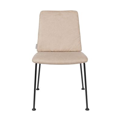 Tweedekansje Zuiver Fab stoel gestoffeerd beige - Set van 2