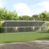 Kippenhok Zilver 800 x 200 x 198.5 cm Gegalvaniseerd staal Kippenhok Zilver 800 x 200 x 198.5 cm Gegalvaniseerd staal