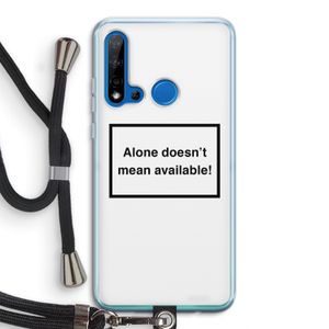 Alone: Huawei P20 Lite (2019) Transparant Hoesje met koord