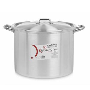 Kookpan/soeppan met deksel - Aluminium - 25 liter - D34 x H30 cm