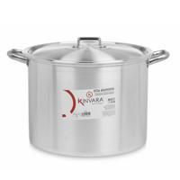 Kookpan/soeppan met deksel - Aluminium - 25 liter - D34 x H30 cm