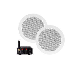 Aquasound Bluetooth Audio bluetooth audiosysteem - (50 watt / bt4.0 / auto-aux) - twist speakerset (wit) - 230v/12v bmn50easy-tw