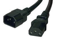 Ngk Iec320-c13 naar c14 stroomverleabel 2 meter - zwart